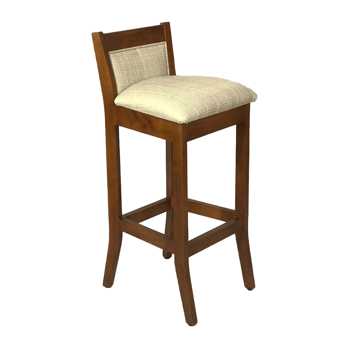 Kit 3 Banquetas Estofadas Alta Lucca 38 Cm Pés Madeira Maciça Imbuia Para Bancada Bar L57 - RMI - Imagem 2